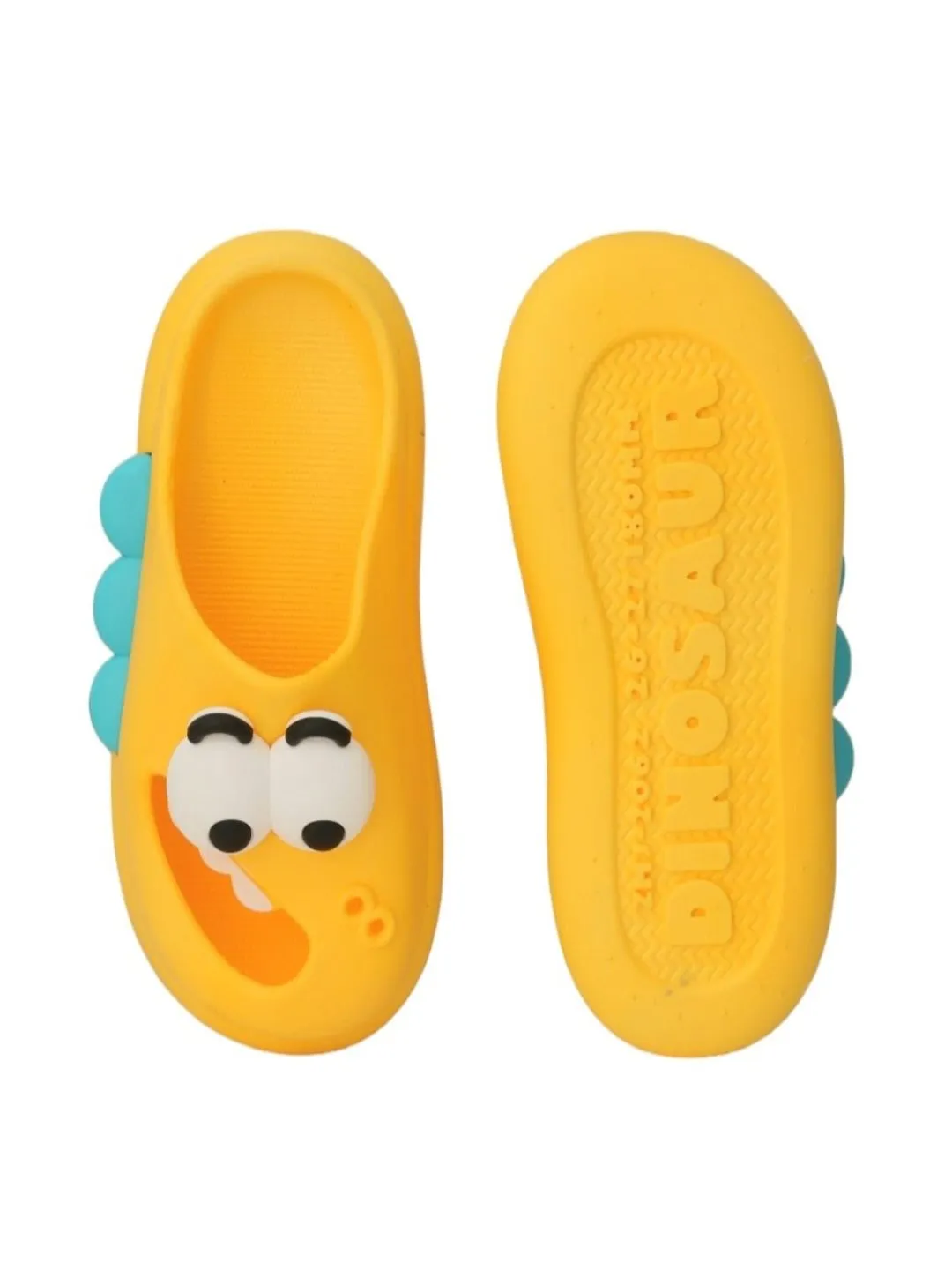 Sunny Dino Character Sliders - Bright Yellow Aquatic-Themed for Boys