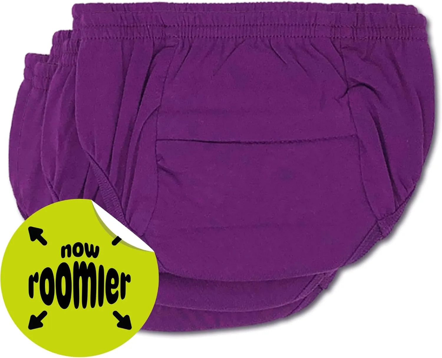 Tiny Trainers ROOMIER Small Unisex Cotton Training Pants for Toddlers, EC or Potty Training – 3-Pack