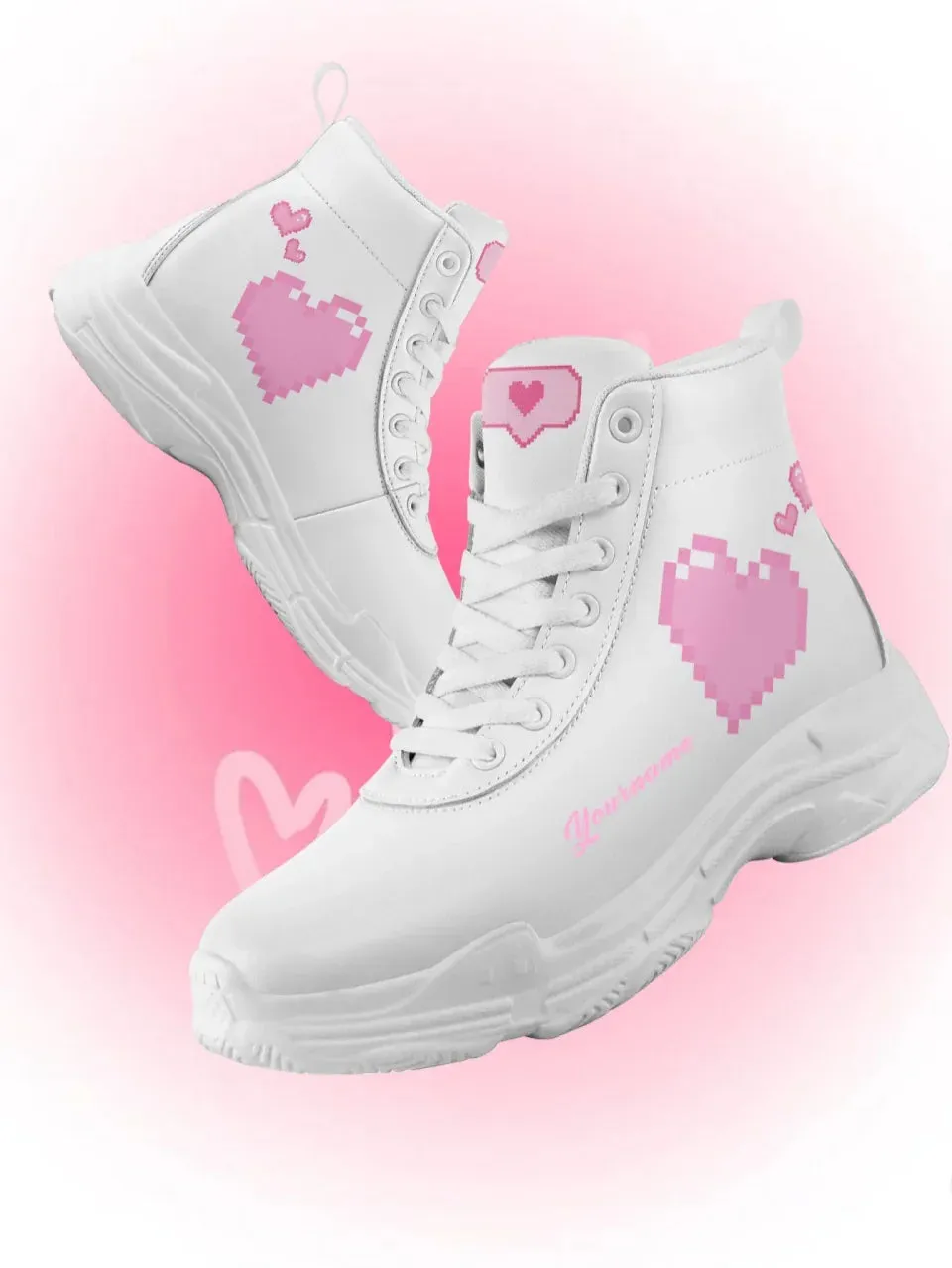 Unique Gift,Personalized Soulmate High Tops Sneakers, Custom Heartbeat Shoes, Valentine's Day Special Shoes