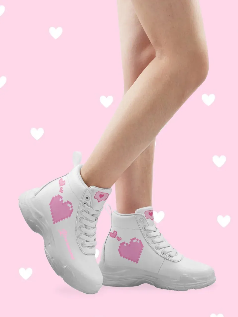 Unique Gift,Personalized Soulmate High Tops Sneakers, Custom Heartbeat Shoes, Valentine's Day Special Shoes