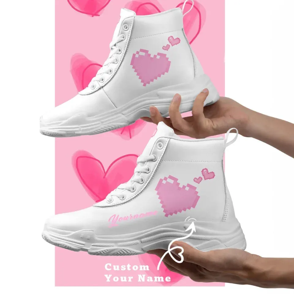 Unique Gift,Personalized Soulmate High Tops Sneakers, Custom Heartbeat Shoes, Valentine's Day Special Shoes