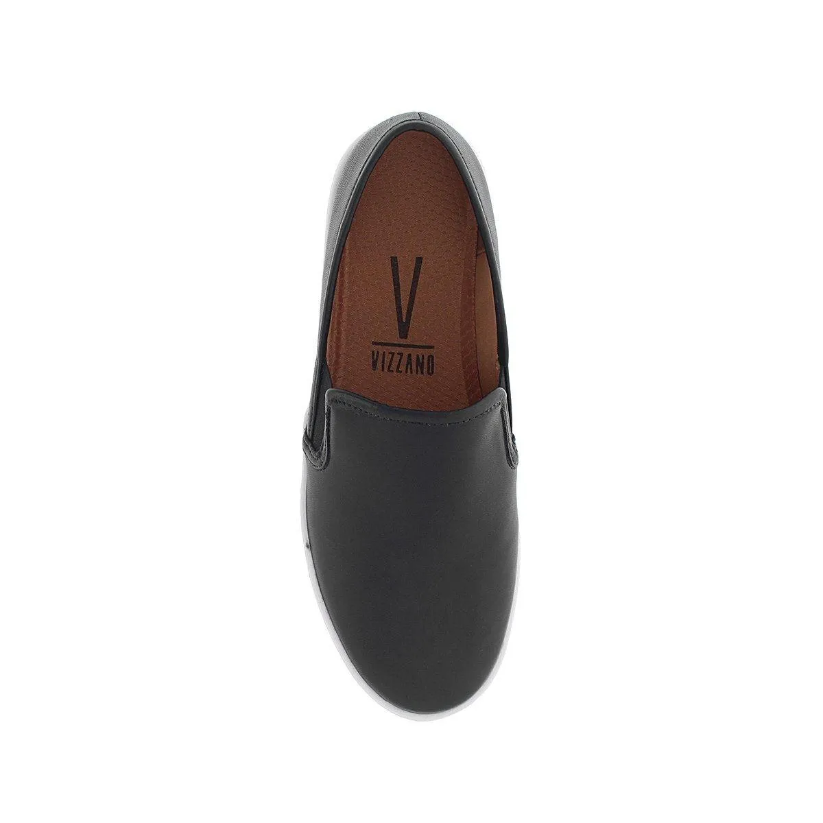 Vizzano 1214-200 White Sole Loafer in Black Napa