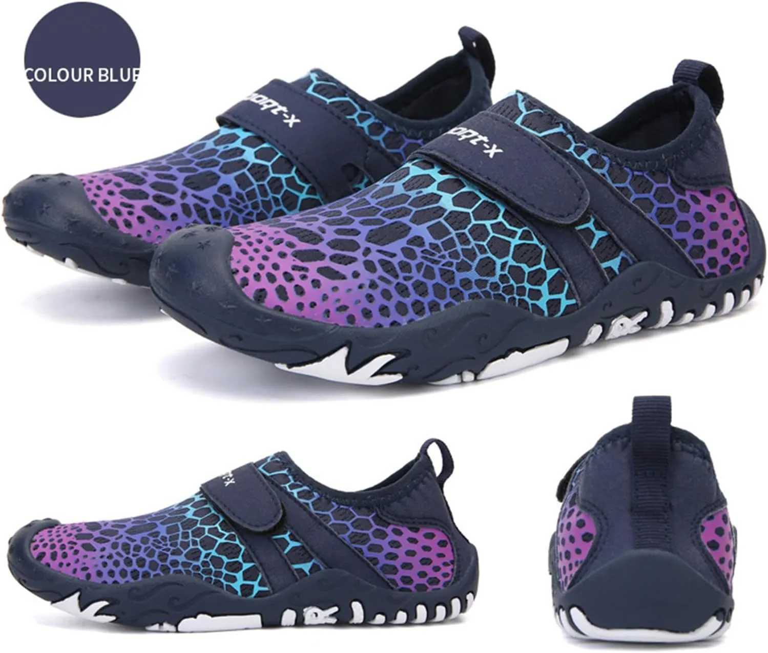 Water Shoes for Kids Boys Girls Athletic Non Slip Barefoot Shoes Lightweight Breathable Quick Dry Water Shoes Unisex Fashion Printed Hiking Footwear for Running Swimming Surfing Camping Climbing