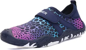 Water Shoes for Kids Boys Girls Athletic Non Slip Barefoot Shoes Lightweight Breathable Quick Dry Water Shoes Unisex Fashion Printed Hiking Footwear for Running Swimming Surfing Camping Climbing
