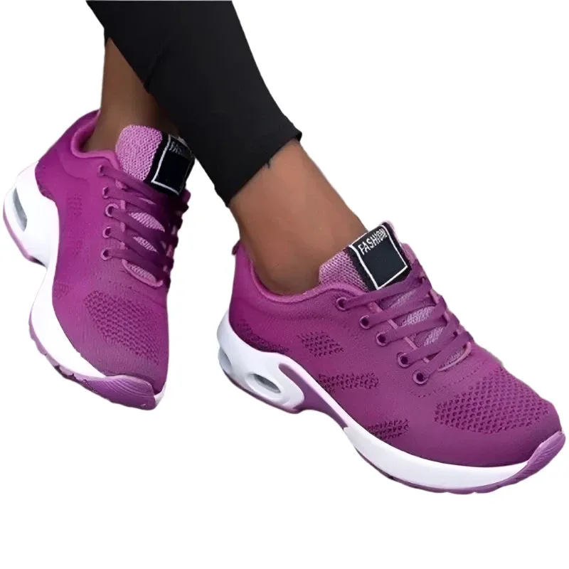 Women's Fashion Sneakers | Lace-Up Platform Shoes | Plus Size Soft & Breathable Zapatillas | Female Footwear