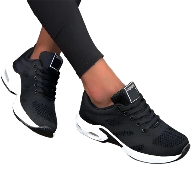 Women's Fashion Sneakers | Lace-Up Platform Shoes | Plus Size Soft & Breathable Zapatillas | Female Footwear