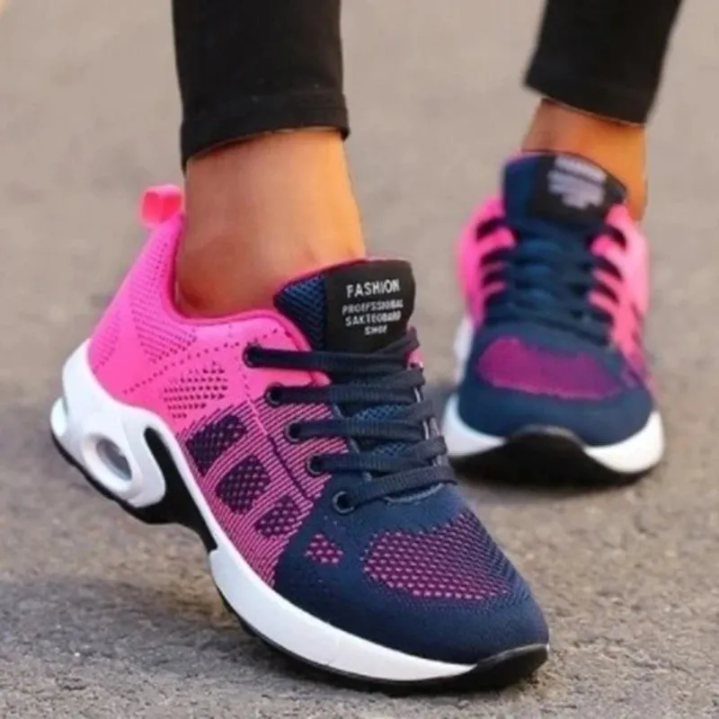 Women's Fashion Sneakers | Lace-Up Platform Shoes | Plus Size Soft & Breathable Zapatillas | Female Footwear