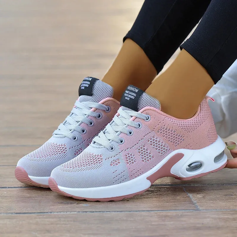 Women's Fashion Sneakers | Lace-Up Platform Shoes | Plus Size Soft & Breathable Zapatillas | Female Footwear